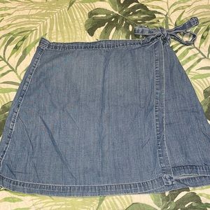 A&F Denim Wrap Skirt